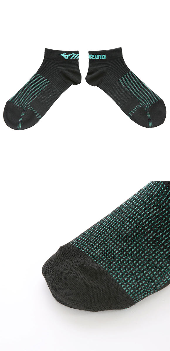 ミズノ RUN&WALK ソックス スニーカー丈 3足セット 甲メッシュ 通気性 サポート スポーツ レディース 23-25cm 靴下 MIZUNO