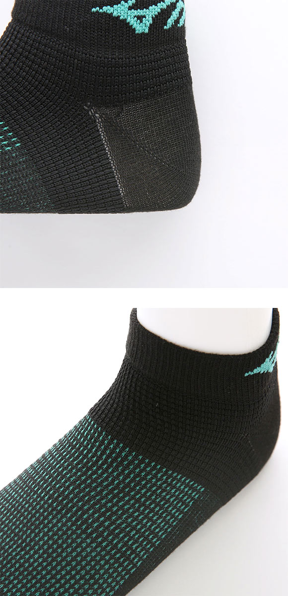 ミズノ RUN&WALK ソックス スニーカー丈 3足セット 甲メッシュ 通気性 サポート スポーツ レディース 23-25cm 靴下 MIZUNO