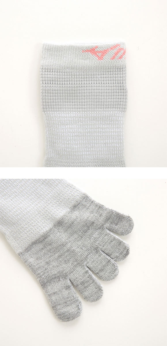 ミズノ MIZUNO RUN&WALK ソックス スニーカー丈 靴下 3足組 5本指 サポート スポーツ レディース 23-25cm