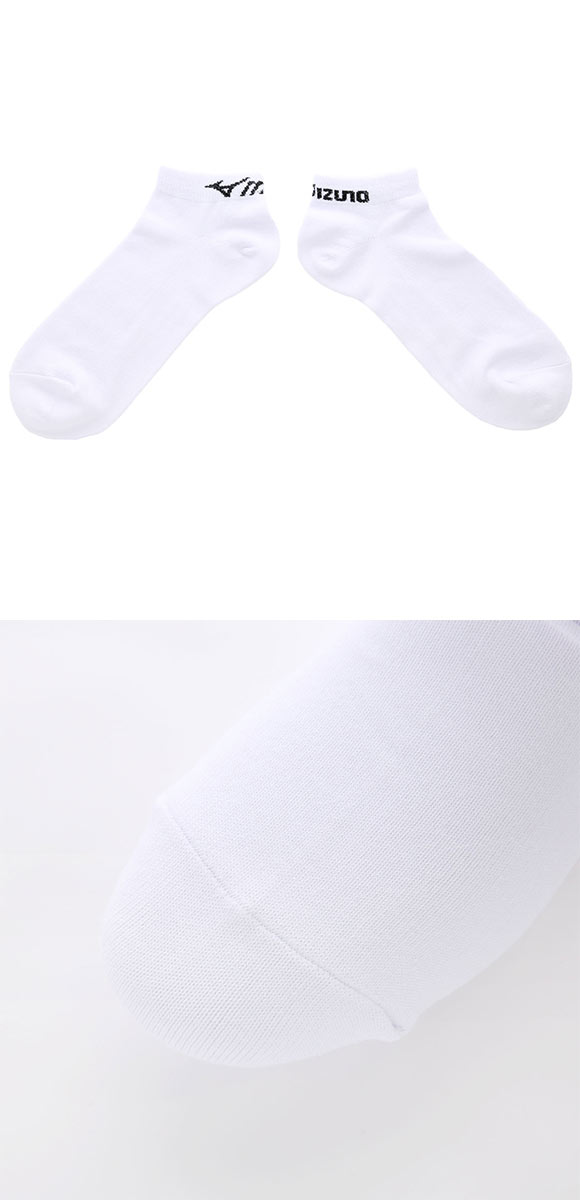ミズノ ソックス スニーカー丈 3足セット 破れにくい 丈夫 白 メンズ スクール スポーツ 24-26cm 26-28cm MIZUNO