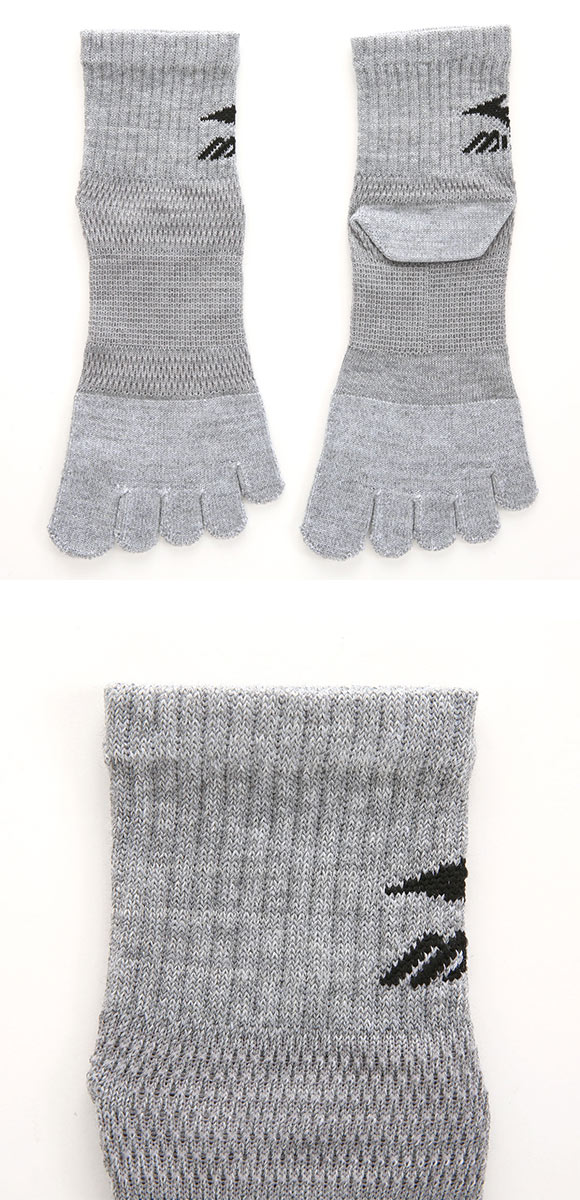 ミズノ MIZUNO WORK ソックス 靴下 ショート丈 5本指 2足組 吸汗速乾 涼感メッシュ サポート メンズ 24-26cm 26-28cm