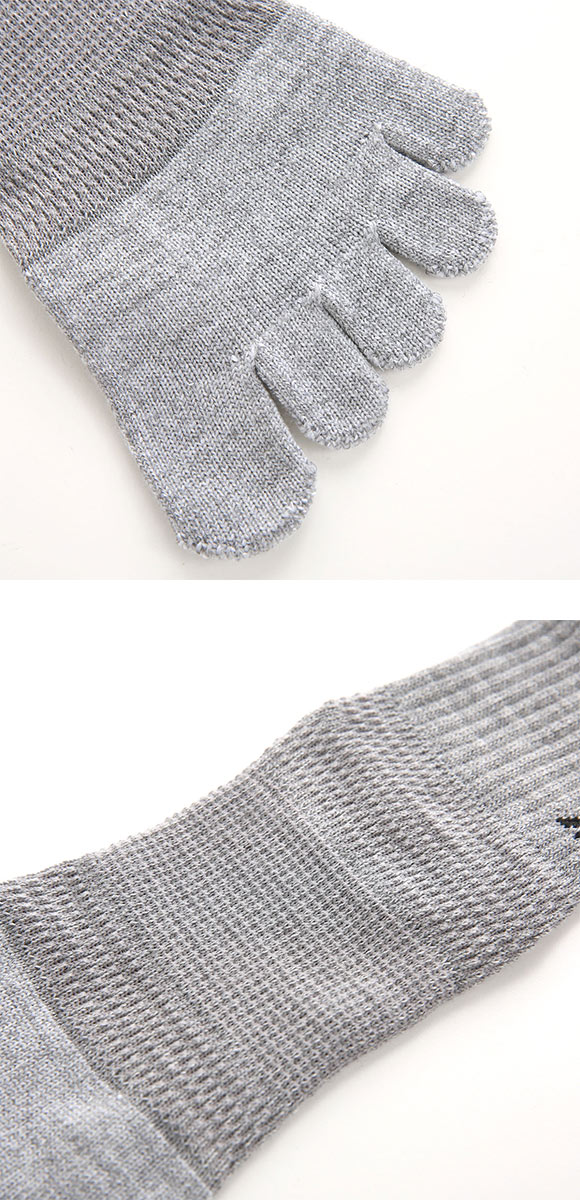 ミズノ MIZUNO WORK ソックス 靴下 ショート丈 5本指 2足組 吸汗速乾 涼感メッシュ サポート メンズ 24-26cm 26-28cm