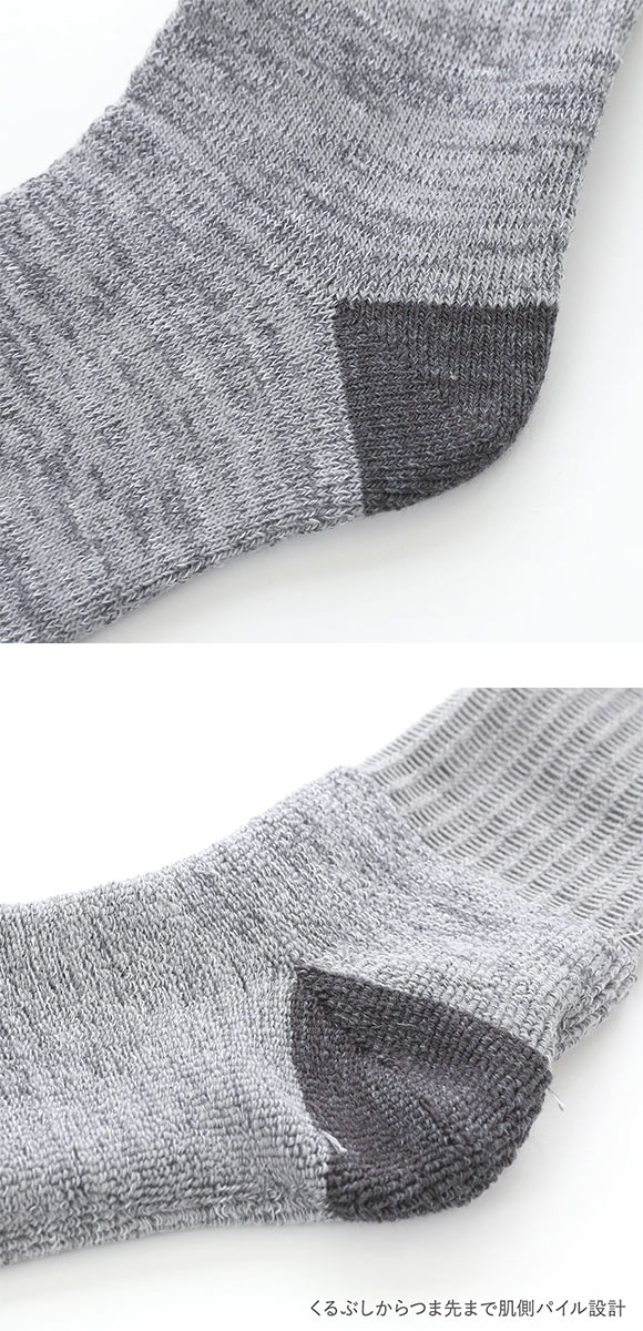 ミズノ WARM SOCKS ソックス クルー丈 3足組 あったか フートパイル 厚地 ルームソックス 靴下 メンズ 24-26cm 26-28cm