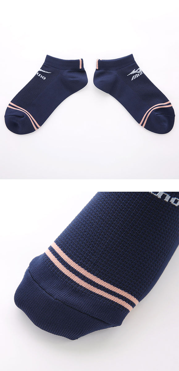 ミズノ DRY ソックス スニーカー丈 3足セット 速乾 甲メッシュ 通気性 破れにくい レディース 23-25cm 靴下 MIZUNO