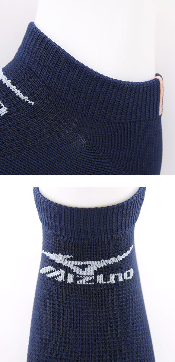 ミズノ DRY ソックス スニーカー丈 3足セット 速乾 甲メッシュ 通気性 破れにくい レディース 23-25cm 靴下 MIZUNO