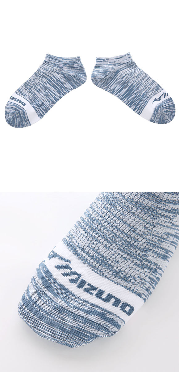 ミズノ DRY ソックス スニーカー丈 3足セット 速乾 甲メッシュ 通気性 破れにくい 引揃え レディース 靴下 23-25cm MIZUNO