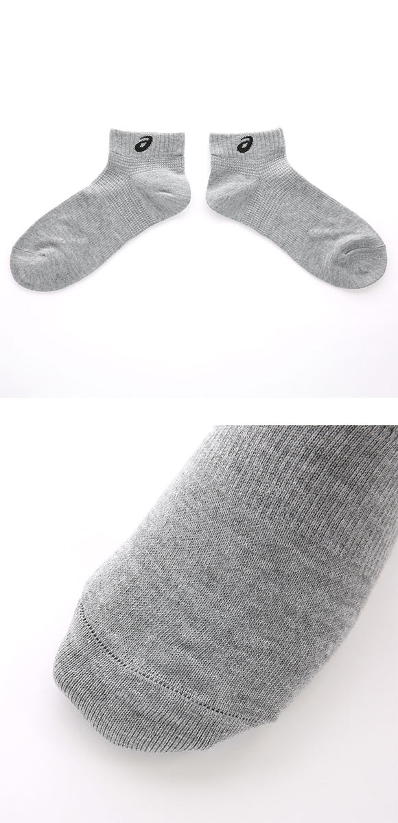 アシックス HEEL TECH ソックス スニーカー丈 3足セット かかとフィット サポート 丈夫 レディース 靴下 23-25cm asics