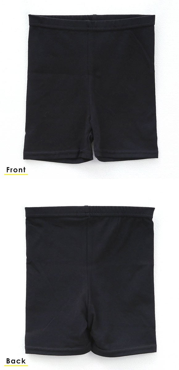くろぱん KUROPAN スパッツ オーバーパンツ ショート丈 キッズ ジュニア 女の子 のび～る綿混 無地