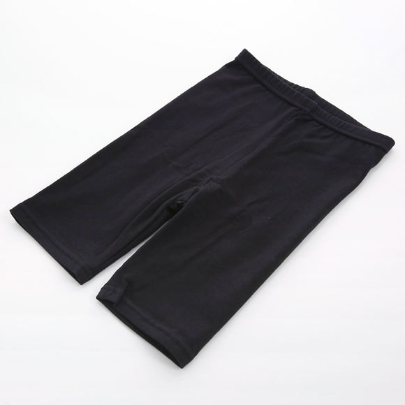 くろぱん KUROPAN スパッツ オーバーパンツ 5分丈 キッズ ジュニア 女の子 のび～る綿混 無地