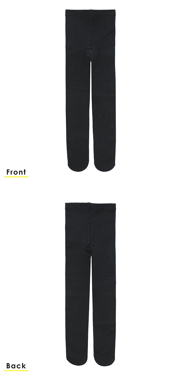 くろぱん 綿混裏起毛タイツ キッズ あったか 吸湿発熱 おなか