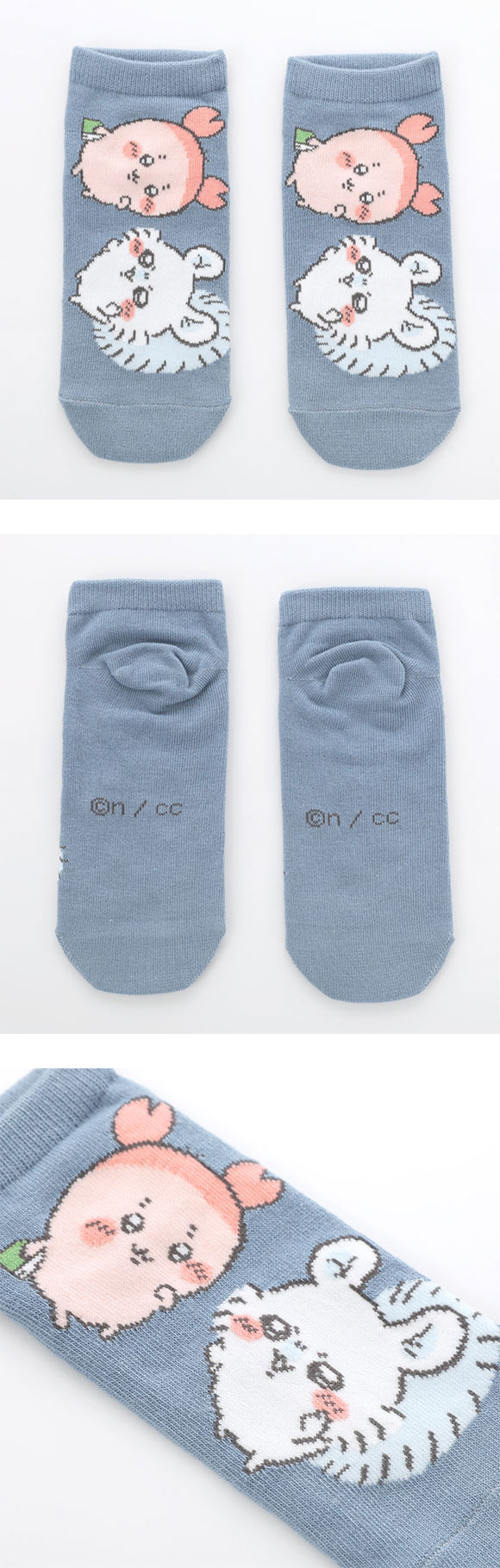 ちいかわ ソックス スニーカー丈 モモンガ 古本屋 レディース 靴下 キャラソックス 23-25cm