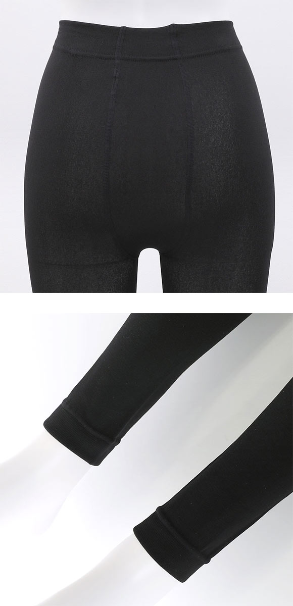冬レギンス 80デニール 10分丈 裏起毛 ふんわりあたたか レディース M-L JM-L JJM-L 大きいサイズ okamoto