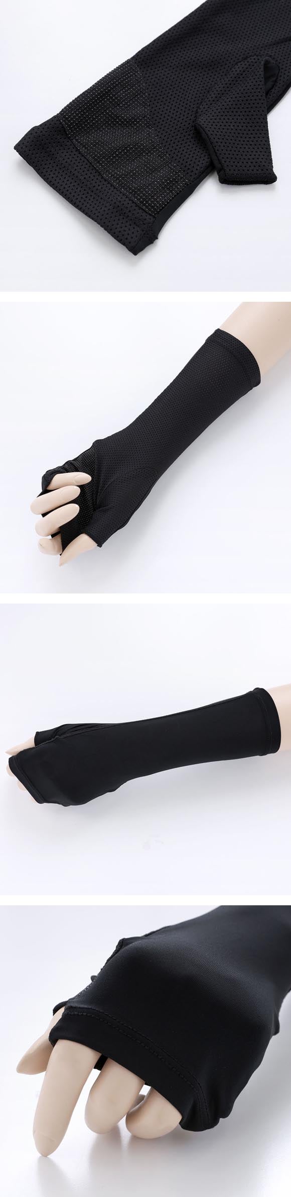 プラチナモア アームカバー ショート丈 冷感キープ ひんやり 吸水速乾 UVカット オープン 夏 日焼け対策 レディース okamoto