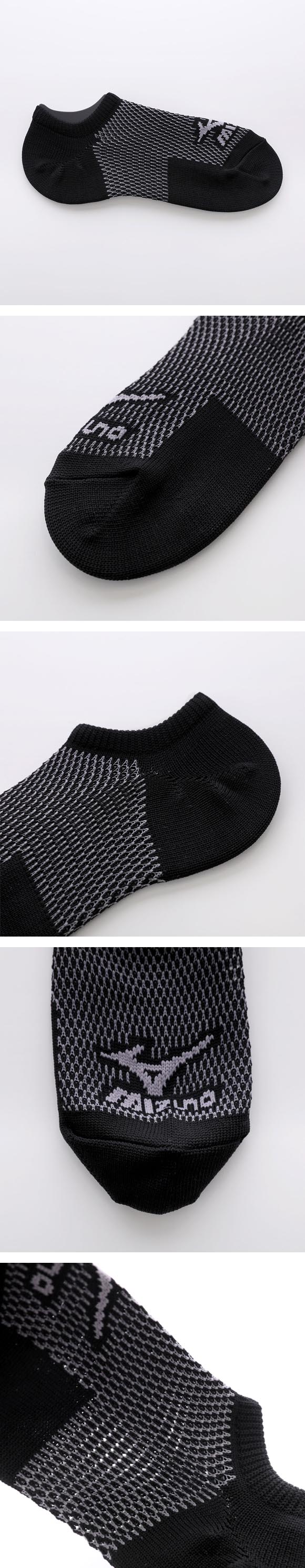 ミズノ ソックス スニーカー丈 3足セット オールメッシュ 通気性 破れにくい メンズ 24-26cm 26-28cm 靴下 MIZUNO