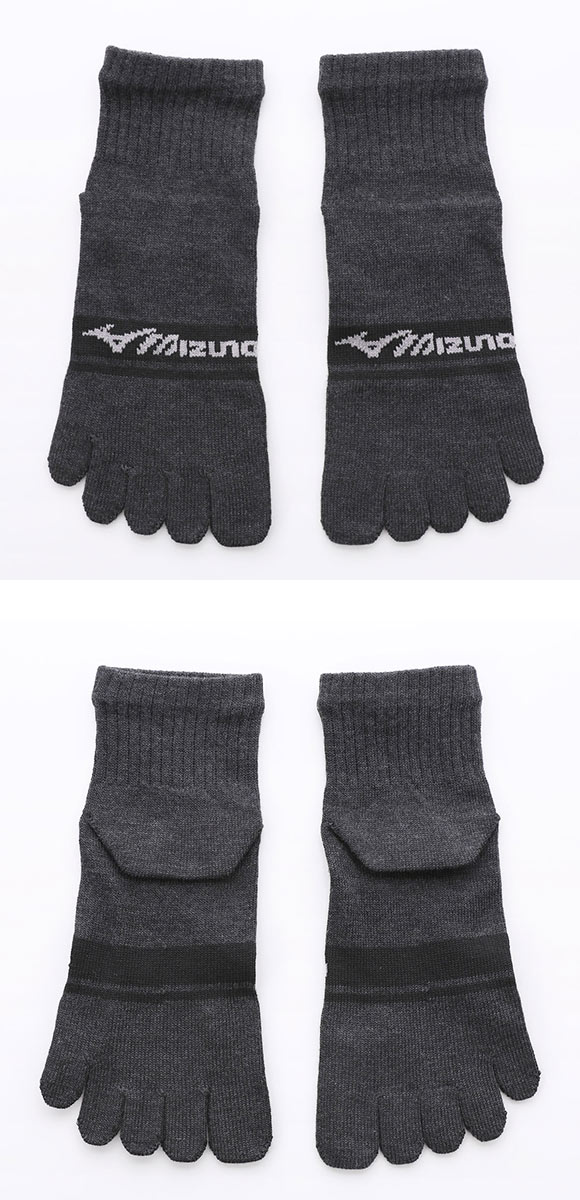 ミズノ 5本指ソックス ショート丈 3足セット ガチ丈夫 破れにくい メンズ スポーツ 24-26cm 26-28cm MIZUNO