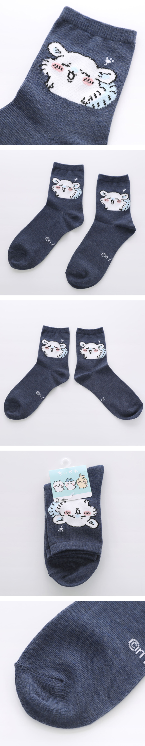 ちいかわ ソックス モモンガ クルー丈 レディース 23-25cm キャラクターソックス 靴下