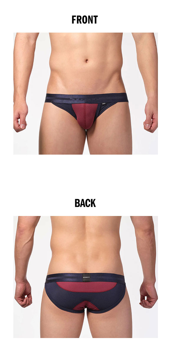 トゥート ツートーン メッシュビキニ フルバック メンズ 前閉じ 立体カップ ローライズ TOOT