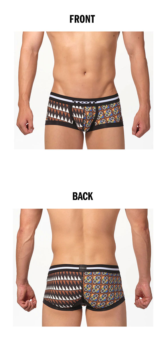 トゥート TOOT トライバルアシンメトリーボクサー ウルトラマイクロボクサーパンツ ローライズ メンズ 前とじ CB23A012