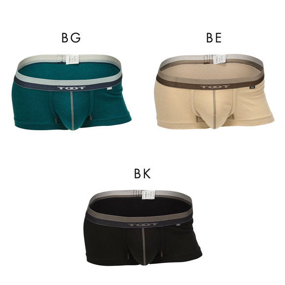 トゥート 無地 ボクサー 3レイヤーコットン ウォーム ボクサーパンツ ローライズ メンズ 前とじ CB25S406 立体カップ TOOT