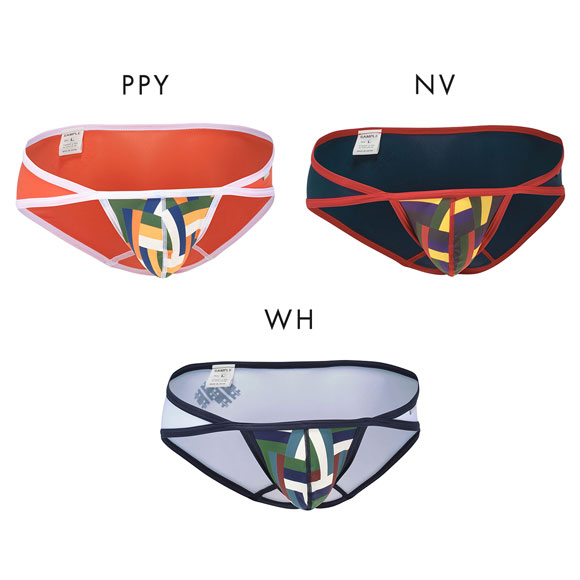 トゥート マルチブロック クロス カップビキニ フルバック メンズ ナイロン素材 前閉じ CV24A024 立体カップ ローライズ TOOT