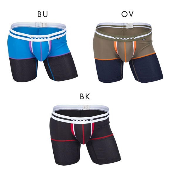 トゥート TOOT レイヤード ロングボクサー ボクサーパンツ メンズ 前とじ LB24S008 クールマックス ナノボクサー