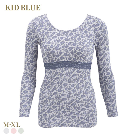 キッドブルー 25フラワーJQ カップ付き 長袖 レディース インナー KID