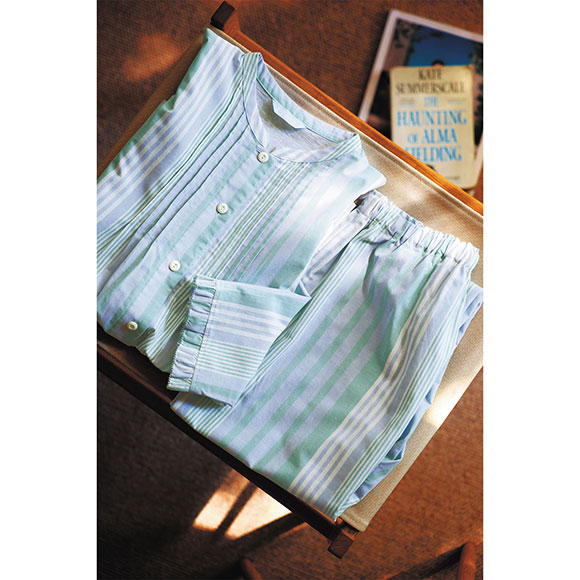 キッドブルー 25ストライプ＆天竺 9分袖 フルレングス 上下セット パジャマ KID BLUE