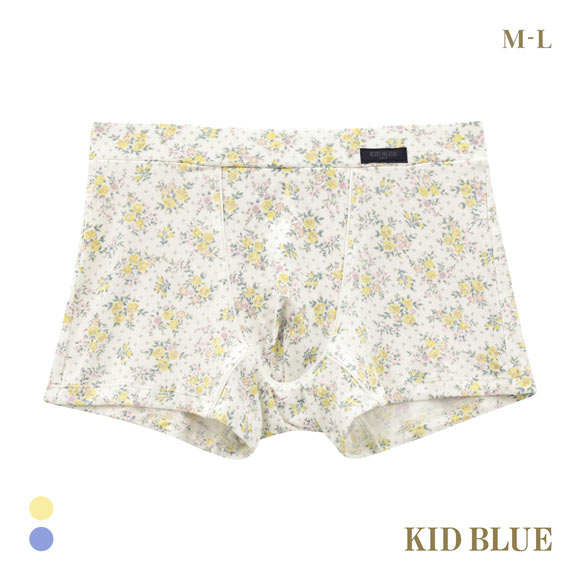 キッドブルー MENS ピンドットフラワー ボクサーパンツ 前とじ メンズ