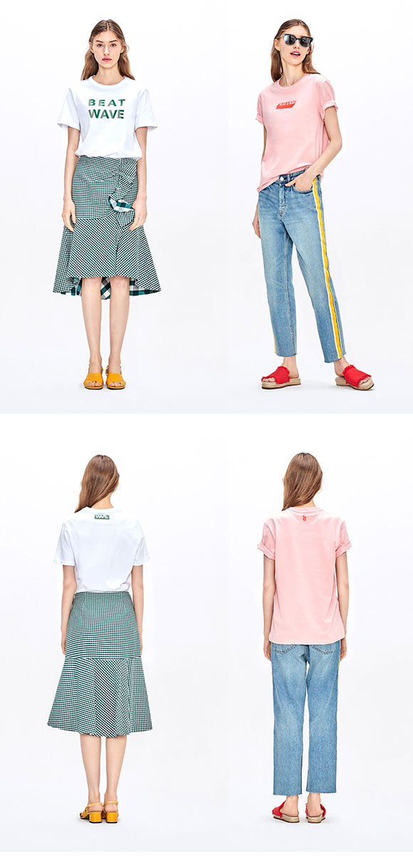 シーイーアンド Ce& BEAT WAVE Tシャツ 半袖 2枚セット レディース