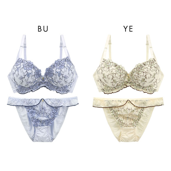 サンエイ 脇高 ルミエールローズ ブラセット EF 大きいサイズ 脇肉 はみ肉すっきり 脇寄せ ブラジャー ショーツ セット 美胸 谷間 丸胸 SANEI