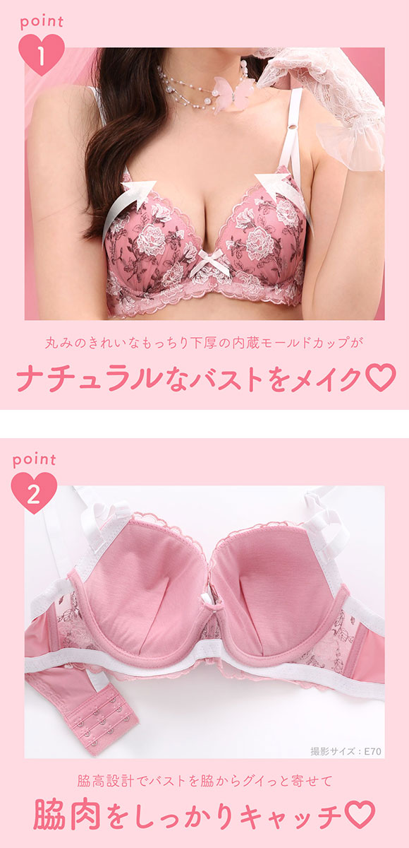 d70からe70へ！　元祖脇肉キャッチャーE70 2枚、ショーツm4枚 HEAVEN Japan - Heaven 元祖脇肉キャッチャー 2.0 ブラジャー ブラ E70