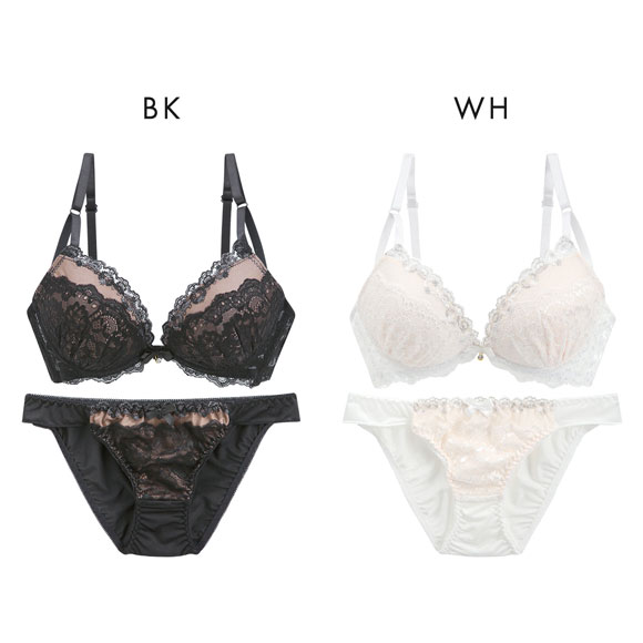 サンエイ 脇高 エレガントシアーレース ブラセット ABCD 脇肉 はみ肉すっきり 脇寄せ ブラジャー ショーツ セット 美胸 SANEI