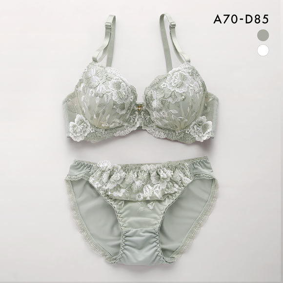 サンエイ ホワイトローズ ブラセット ABCD 脇肉 はみ肉すっきり 脇寄せ ブラジャー ショーツ セット 美胸 谷間 丸胸 SANEI