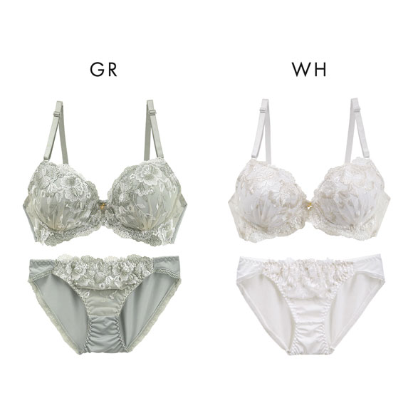 サンエイ ホワイトローズ ブラセット ABCD 脇肉 はみ肉すっきり 脇寄せ ブラジャー ショーツ セット 美胸 谷間 丸胸 SANEI