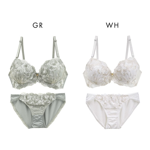 サンエイ ホワイトローズ ブラセット ABCD 脇肉 はみ肉すっきり 脇寄せ ブラジャー ショーツ セット 美胸 谷間 丸胸 SANEI