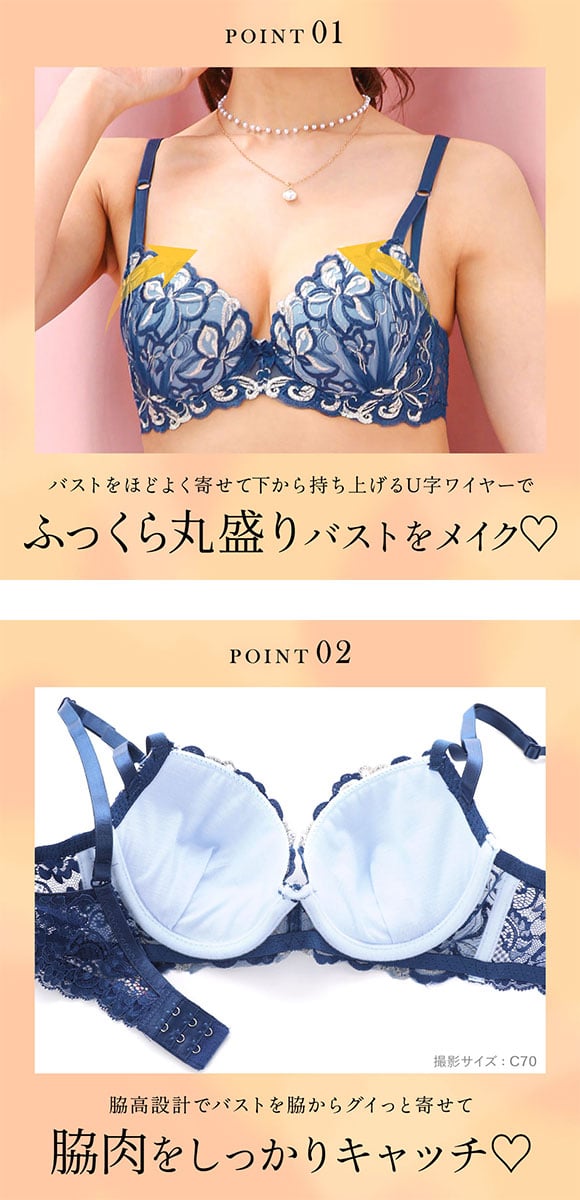 サンエイ 脇高 ツインフラワー ブラセット EF 大きいサイズ グラマー 脇肉 はみ肉すっきり 脇寄せ ブラジャー ショーツ セット 美胸 谷間 丸胸 SANEI