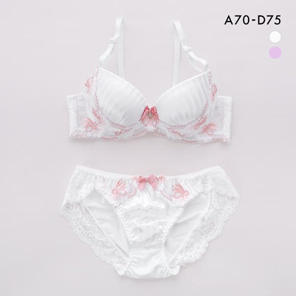 サンエイ ガーリーリボンブーケ ブラセット ABCD 脇肉 はみ肉すっきり