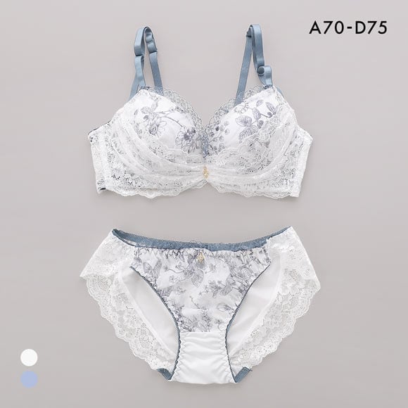 サンエイ 脇高 トワルドジュイ×カバーレース ブラセット ABCD 脇肉 はみ肉すっきり 脇寄せ ブラジャー ショーツ セット 美胸 谷間 丸胸 SANEI