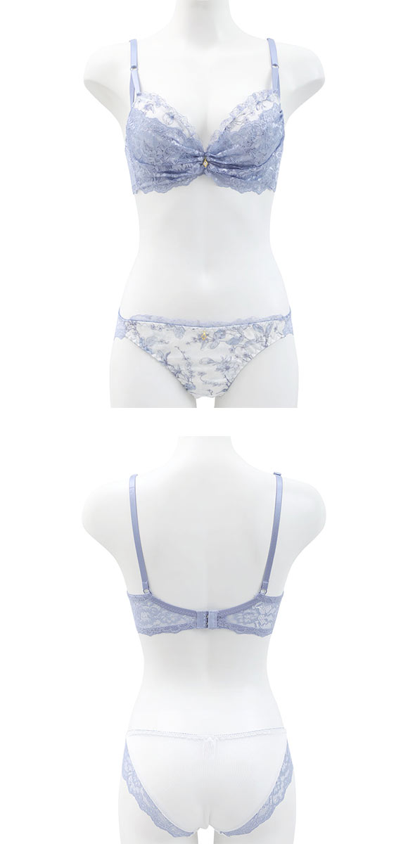 サンエイ 脇高 トワルドジュイ×カバーレース ブラセット ABCD 脇肉 はみ肉すっきり 脇寄せ ブラジャー ショーツ セット 美胸 谷間 丸胸 SANEI