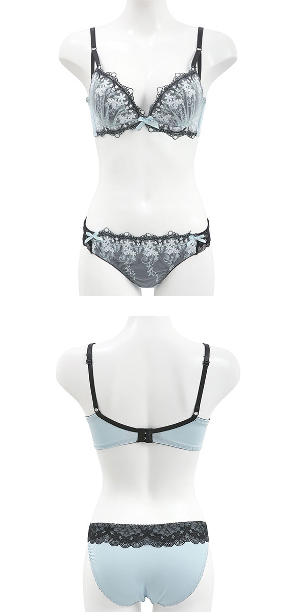 サンエイ 脇高 ブラック ブラセット ABCD 脇肉 谷間 盛り はみ肉すっきり 脇寄せ ブラジャー ショーツ セット 美胸 SANEI