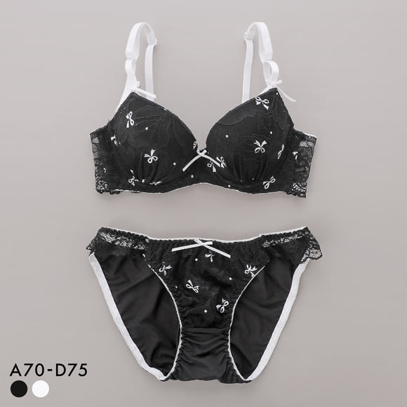 Wacoal Salute プラダを着た悪魔 リボンブラショーツセットC75 M Wacoal Salute プラダを着た悪魔 リボンブラショーツセットC75 M