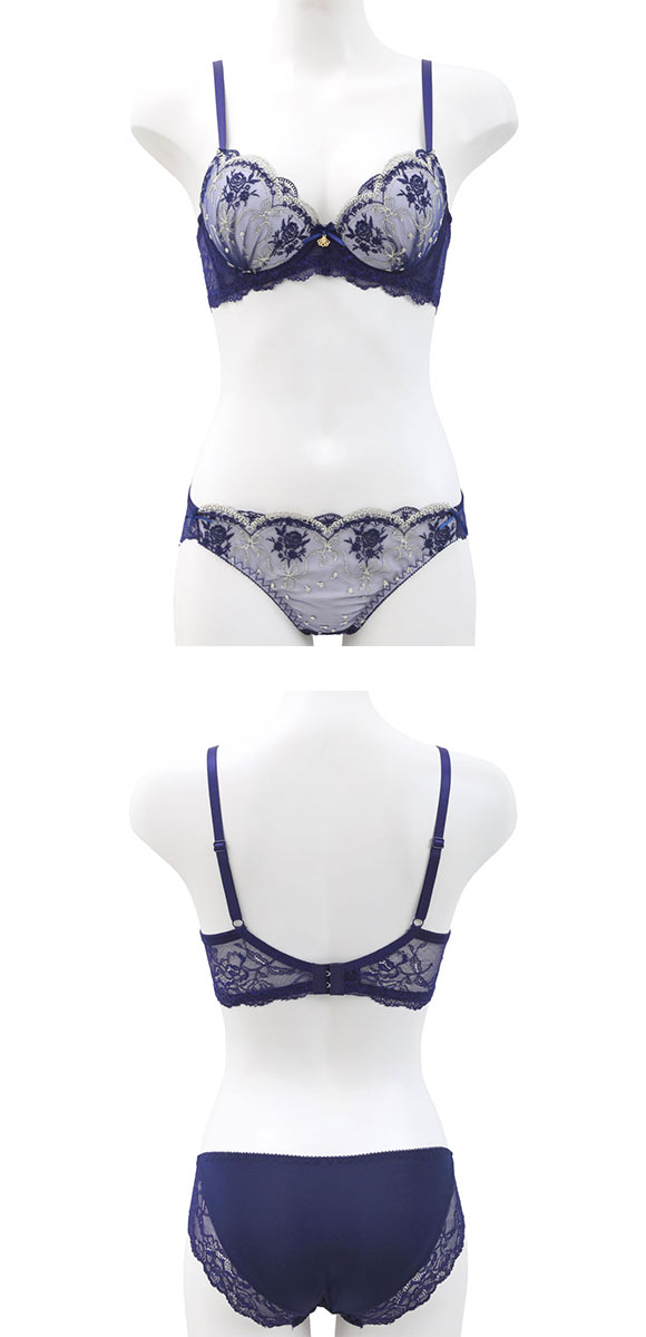 サンエイ 脇高 ロココ調ローズリボン ブラセット ABCD 脇肉 はみ肉