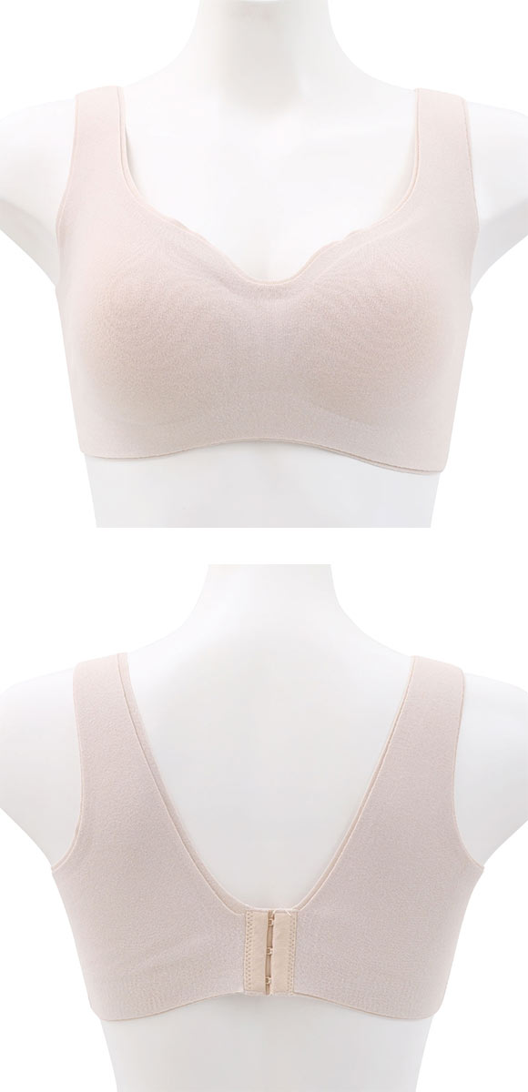 サンエイ もこもこFit 24時間 温活ブラ 脇高ノンワイヤー ブラジャー M L LL あったか 裏起毛 両面起毛 保温 ワイヤレスブラ SANEI