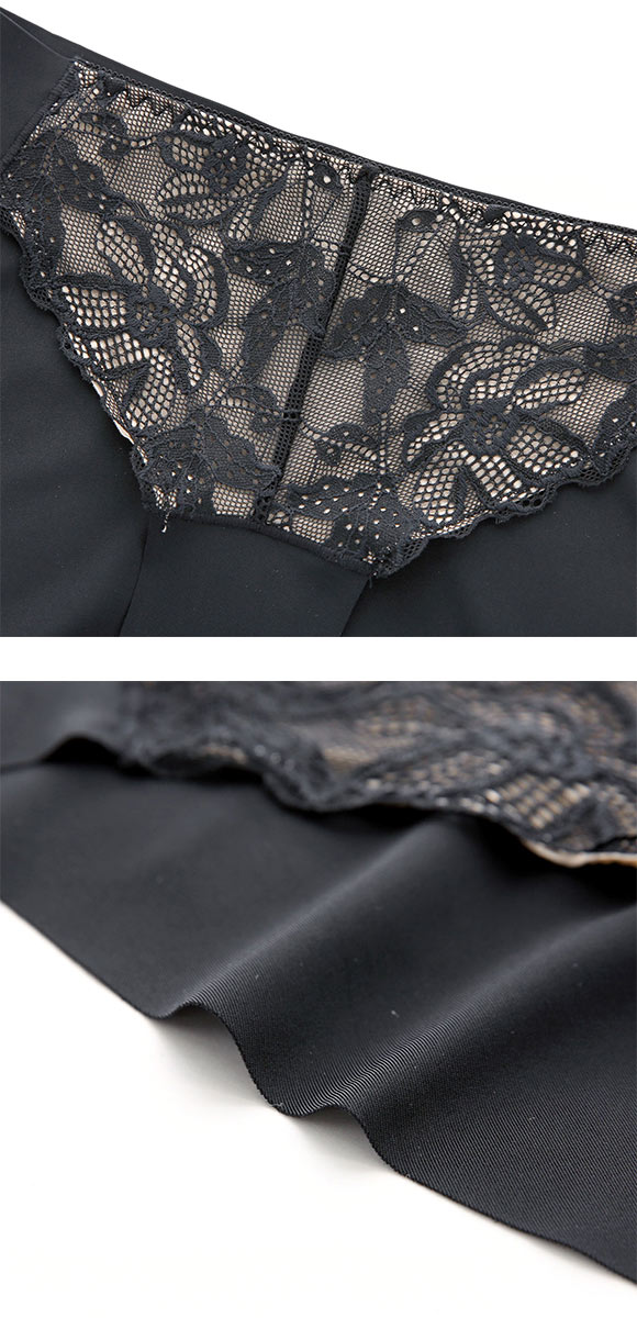 サンエイ なめらかFit PlusMore コーディネートショーツ フロントレース M L LL ひびきにくい ヘム 切りっぱなし くいこみにくい