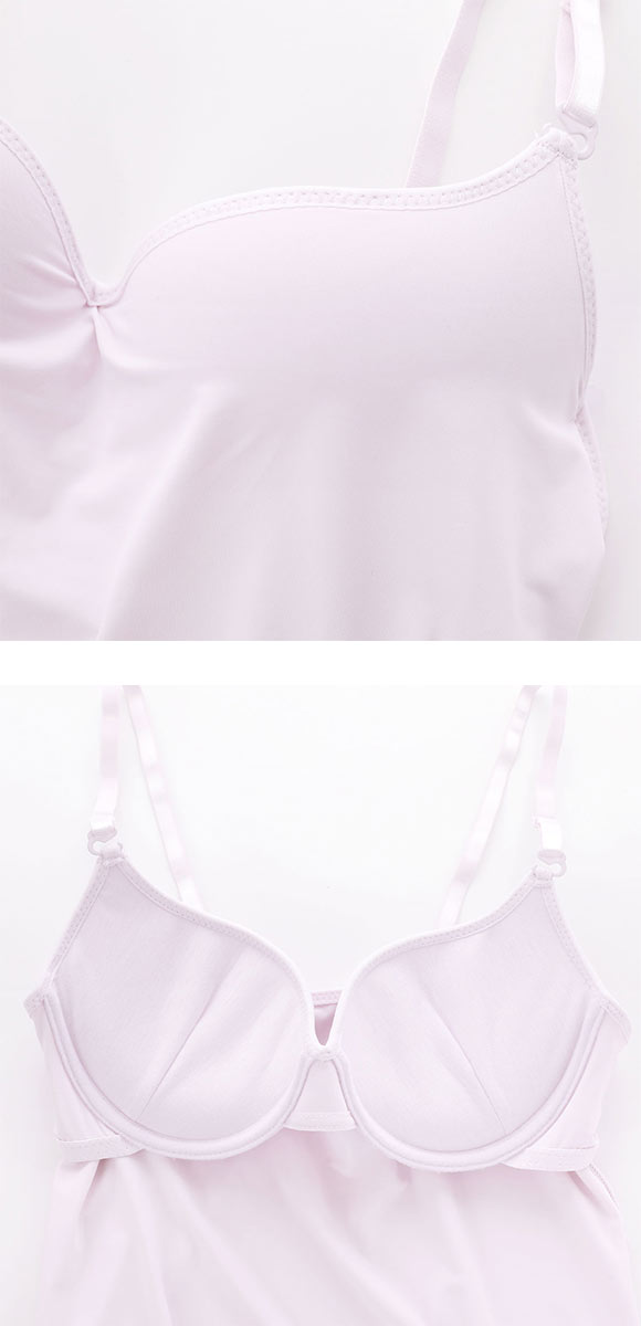 サンエイ 秒で盛れる ブラインナー ワイヤー入りブラキャミ S-LL 接触冷感 サラサラ なめらか ブラトップ インナー