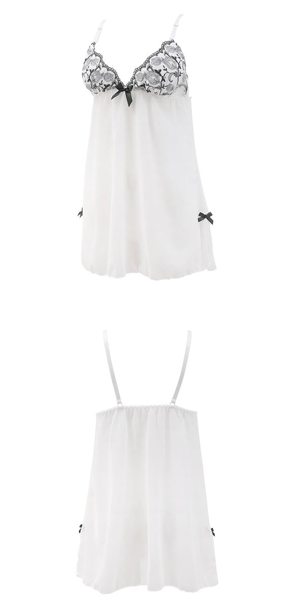 サンエイ グロッシーチューリップ  カップ付き スリップ＆ショーツ ランジェリー ベビードール キャミ 上下セット SANEI