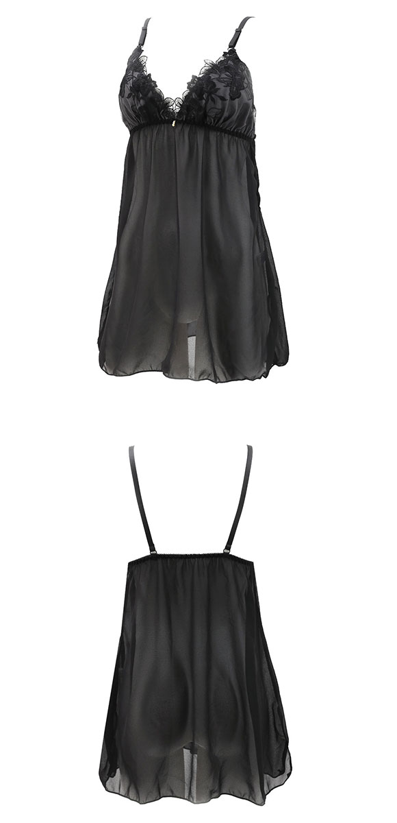 サンエイ クラシカルフロレゾン カップ付き スリップ＆ショーツ ランジェリー ベビードール キャミ 上下セット SANEI