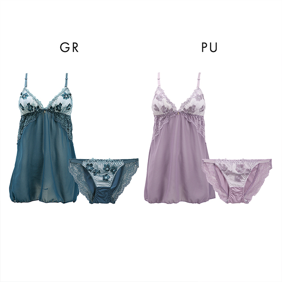 サンエイ ミスティックフラワー カップ付き スリップ＆ショーツ