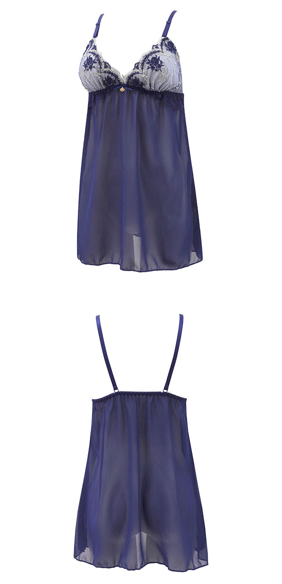 サンエイ ロココ調ローズリボン カップ付き スリップ＆ショーツ