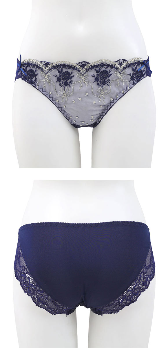 サンエイ ロココ調ローズリボン カップ付き スリップ＆ショーツ